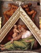 Michelangelo Buonarroti Ancestors of Christ oil painting reproduction